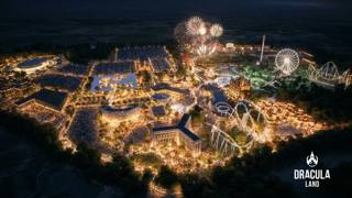 Konzeptbild des in DraculaLand geplanten Themenparks.