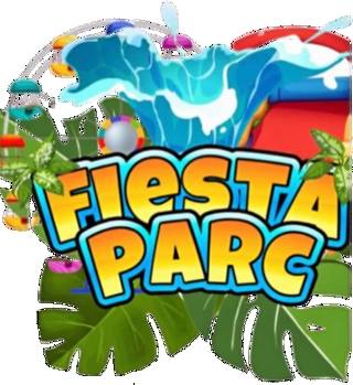 Kleurrijk logo van Fiesta Parc op een transparante achtergrond.