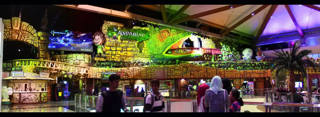 Adventureland’s reptile-themed entrance inside Sahara Centre.