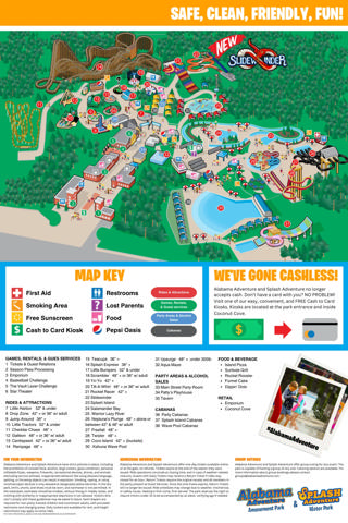 Mapa oficial de Alabama Adventure & Splash Adventure.