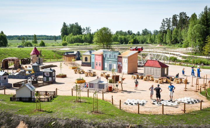 View of "Avārijas Brigāde" play town at ABpark.