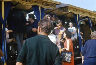 Il treno panoramico di La Mer de Sable nel 1966.