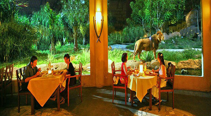 Kolacja barbecue Night Safari związana z Nkuchiro Restaurant.