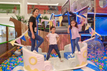 Softplayzone voor kinderen bij 360 Play Bahrain.