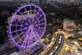 Cabinas da roda Aztlán 360 vistas do parque