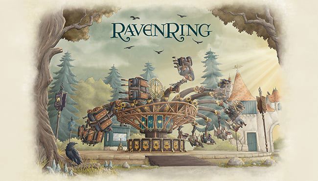 Rysunek Ravenring przedstawia osiemnaście skrzydlatych siedzeń porwanych w fantastyczny rytuał u bram Raveleijn.